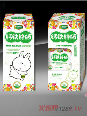 德和鈣鐵鋅硒咀嚼粒