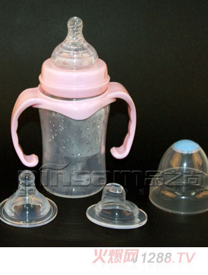 品尚標(biāo)準(zhǔn)口徑弧形硅膠奶瓶120ml