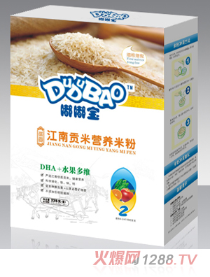 嘟嘟寶DHA+水果多維營養(yǎng)米粉盒裝