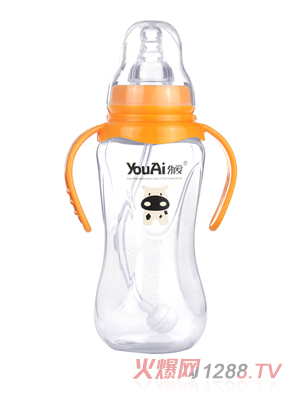 幼愛PP標口帶柄自動吸經(jīng)典奶瓶240ml