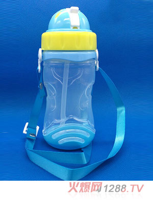 保利星330ML藍(lán)色帶背帶水杯