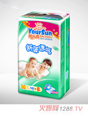 怡兒爽舒薄透氣紙尿褲M56片