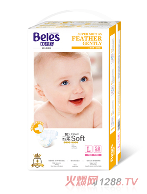 貝瑞舒上等羽柔紙尿褲（大）L58片