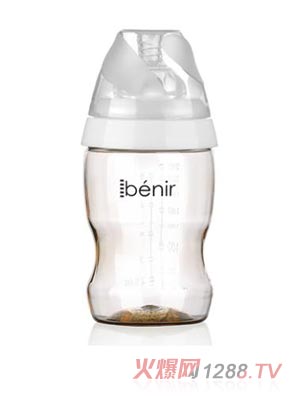 清素250ml寬口PPSU奶瓶配中流量奶嘴-白色