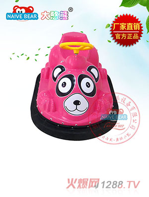 大憨熊大狗熊咪咪碰碰車(chē)（玫紅）