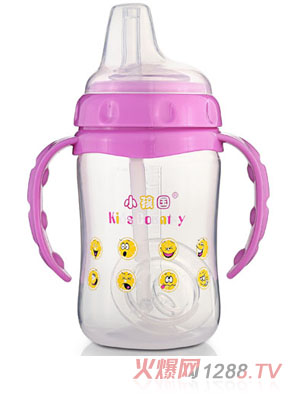 小孩國(guó)貼心兩用學(xué)飲奶瓶240ML紫色