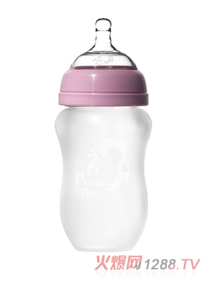 福帝愛迪吸管奶瓶260ml粉色