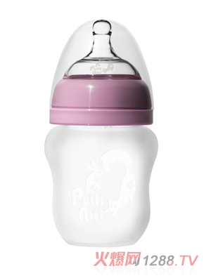 福帝愛迪帶奶蓋吸管奶瓶160ml粉色