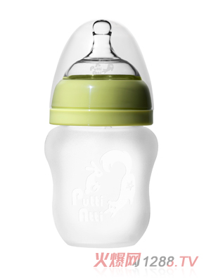福帝愛迪帶奶蓋吸管奶瓶160ml綠色