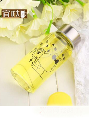 宜噠防爆玻璃單層兒童水杯黃色