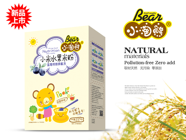 小淘熊藍(lán)莓鈣鐵鋅小米水果米粉a