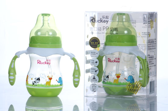 樂起180ml寬口PP奶瓶綠色