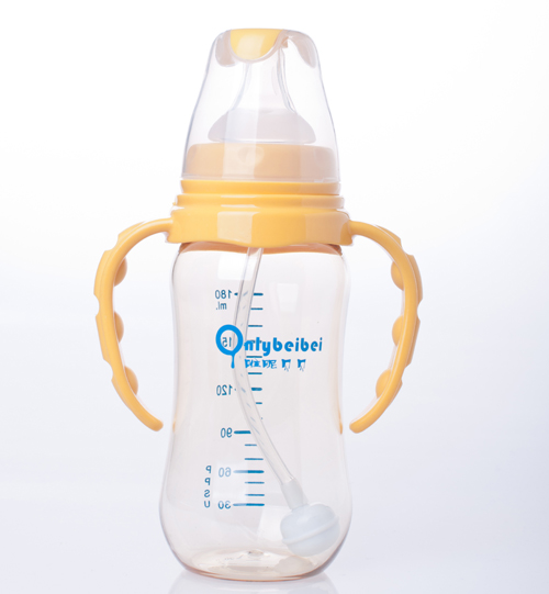 唯昵貝貝標(biāo)口PPSU奶瓶180ml黃色