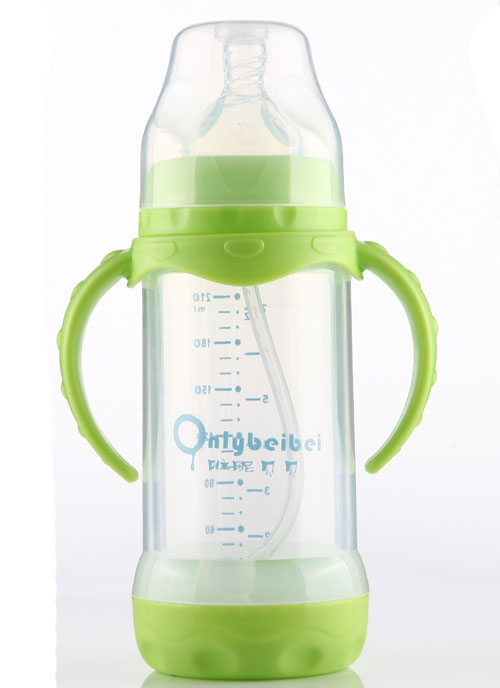 唯昵貝貝寬口防爆玻璃奶瓶210ml綠色