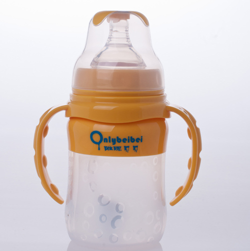 唯昵貝貝寬口硅膠奶瓶160ml棕色