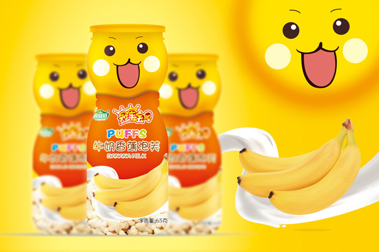 冠軍寶貝桶裝牛奶香蕉泡芙