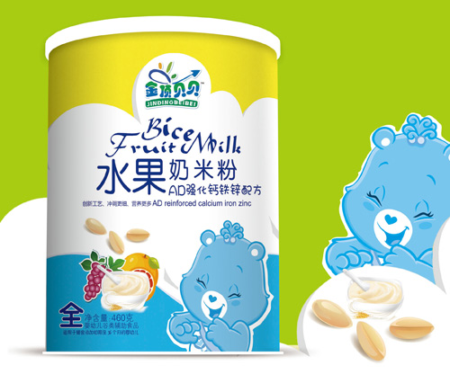 金頂貝貝AD強化鈣鐵鋅水果奶米粉