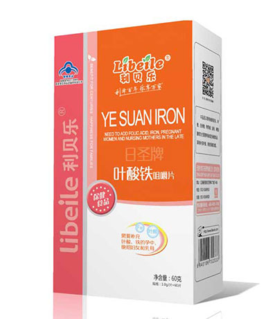 利貝樂葉酸鐵咀嚼片