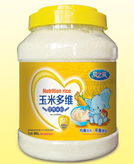 貝之籃玉米多維900克透明桶營養(yǎng)米粉