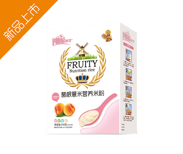 咪可葛根薏米水果奶米粉-(盒-水蜜桃味)