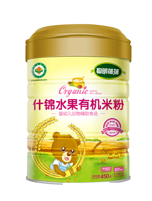 聰明蓓蓓有機(jī)米粉罐什錦水果